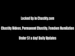 Play pornography category bdsm (168 sec). Seduced into putting on a chastity device by Mandy.