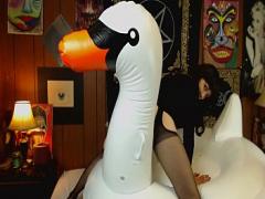 Cool film category milf (937 sec). AdalynnX - Inflatable Swan Fun 1.