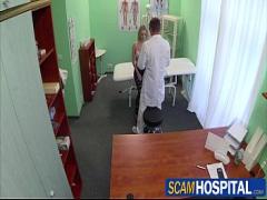 Stars video list category blonde (370 sec). Blonde chick gets her sweet pussy fucked by her doctor in the examining table.