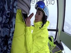 XXX stream video category teen (603 sec). 4K Public cumshot on mouth in ski lift Part 1, 2.
