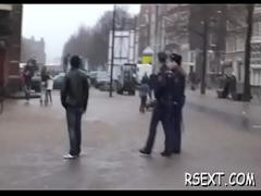 XXX erotic category blowjob (480 sec). Horny dude has some hawt enjoyment with the amsterdam prostitutes.
