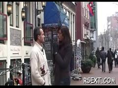 Sexy movie category blowjob (480 sec). Concupiscent guy gets out and explores amsterdam redlight district.